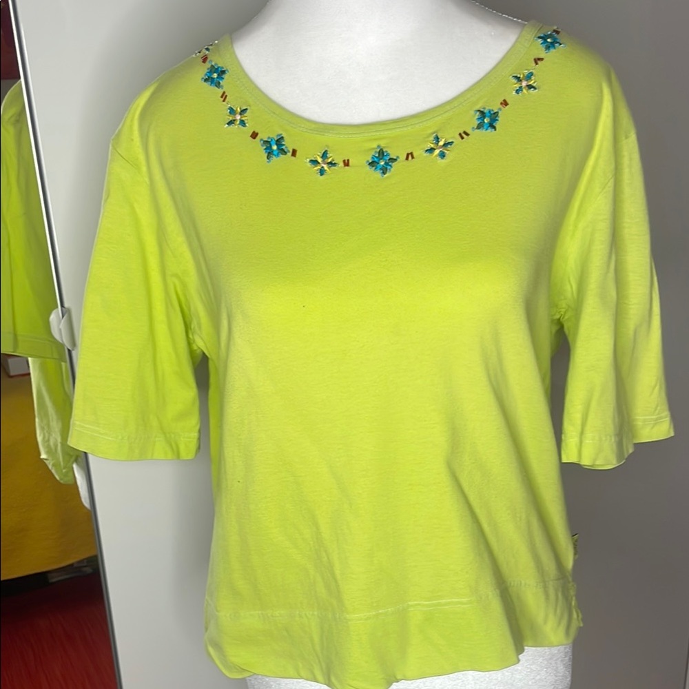 Oilily Embroidered Yellow Top